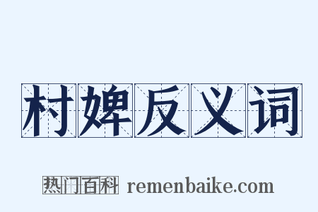 村婢反义词是什么意思的图片